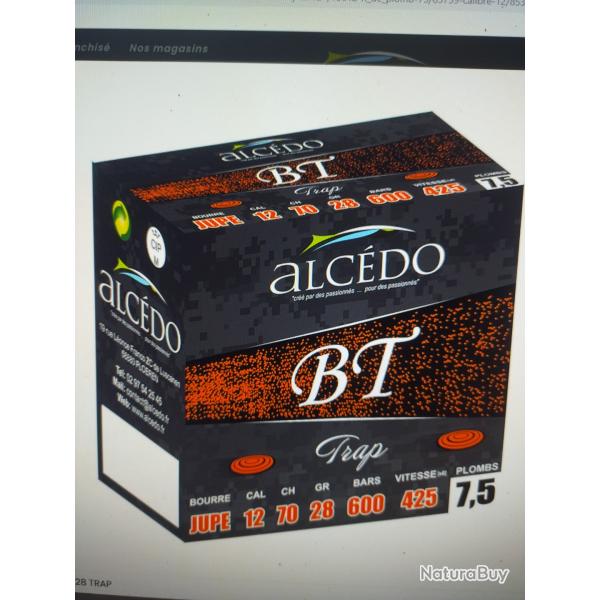 Alcedo BT trap jupe 12/70 28gr 600 bars 425 ms plombs 7.5 250 cartouches