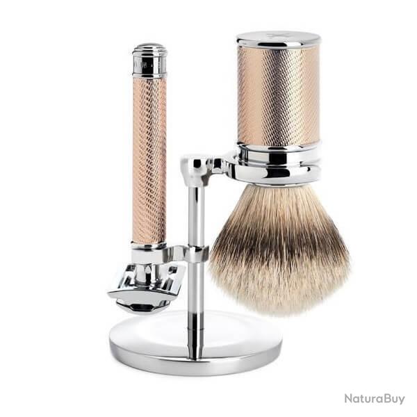 Set 3 pi�ces Muhle Tradition s�curit� synth�tique argent� dor� rose