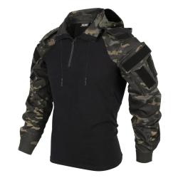 Chemise arm&eacute;e camouflage Kaki - manches longues - robuste