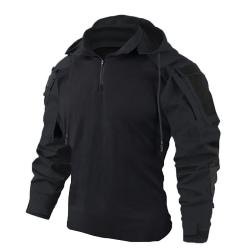 Chemise arm&eacute;e camouflage Noir - manches longues - robuste