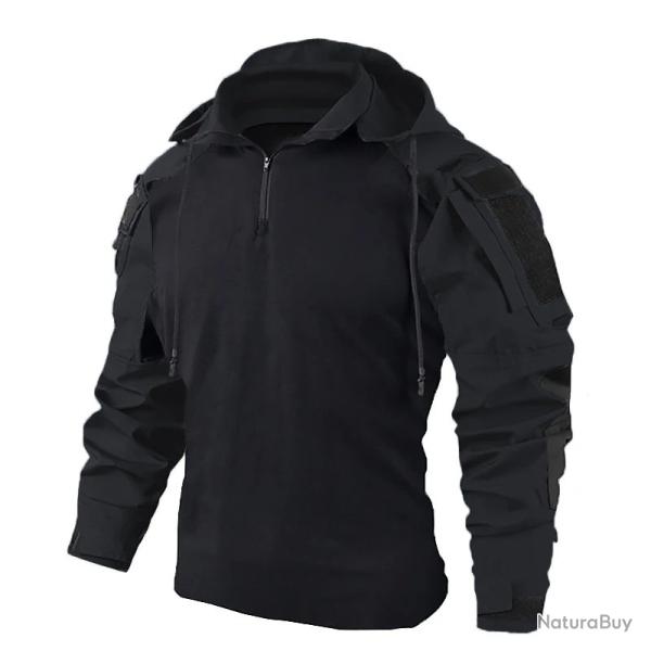 Chemise arm�e camouflage Noir - manches longues - robuste