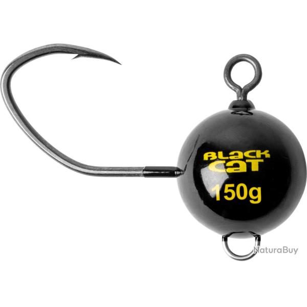 T�te Plomb�e Black Cat Mega Fireball Noire 150g 8/0 A l'unit�