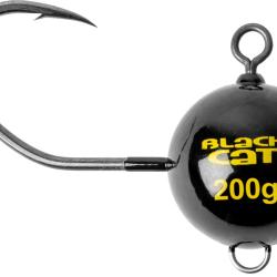 T&ecirc;te Plomb&eacute;e Black Cat Mega Fireball Noire 200g 10/0 A l'unit&eacute;