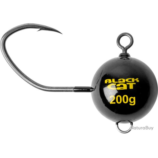 T�te Plomb�e Black Cat Mega Fireball Noire 200g 10/0 A l'unit�
