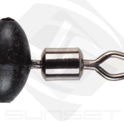 Emerillon Rotatif Sunset Beads W/ Rolling ST-S-6085 L Par 6 BLACK - NICKEL
