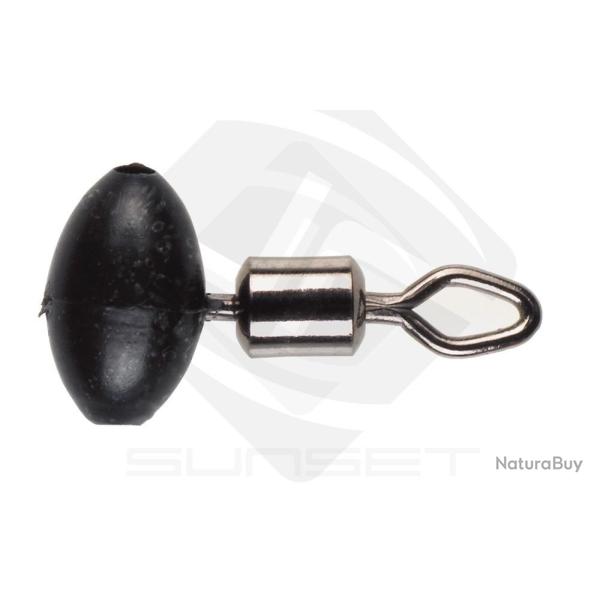 Emerillon Rotatif Sunset Beads W/ Rolling ST-S-6085 L Par 6 BLACK - NICKEL