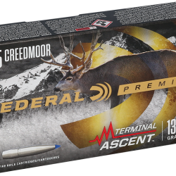 Cartouches Federal Terminal Ascent Calibre 6.5 Creedmoor 130 Gr Terminal Ascent