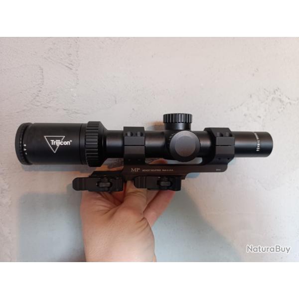 Lunette LPVO Trijicon Huron 1-4x24 avec Montage QD Midwest industries