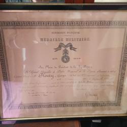Certificat medaille militaire