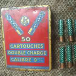 boite MGM de 6 cartouches de 9 mm FLOBERT &agrave; douille carton