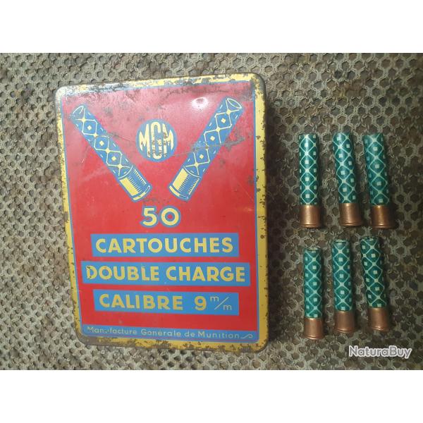 boite MGM de 6 cartouches de 9 mm FLOBERT � douille carton