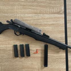 Carabine &agrave; verrou 22lr ROSSI 8122 avec silencieux et 3 chargeurs 10 coups