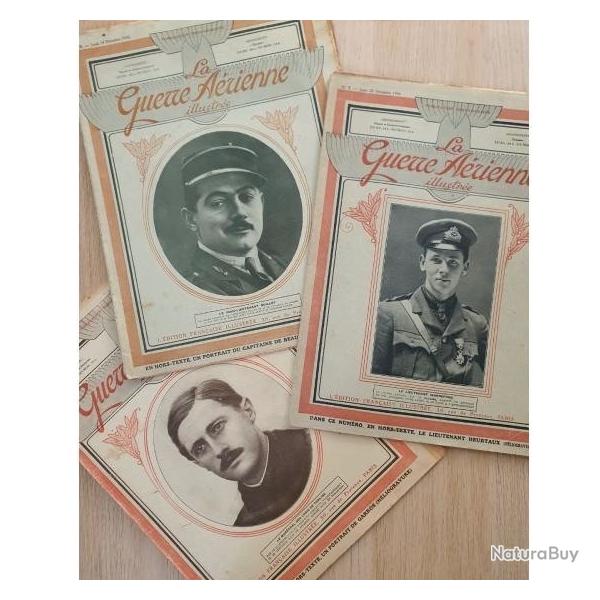 Revue de La guerre a�rienne illustr�e N� 5 , 6 et 7 avec leurs hors texte. 1916
