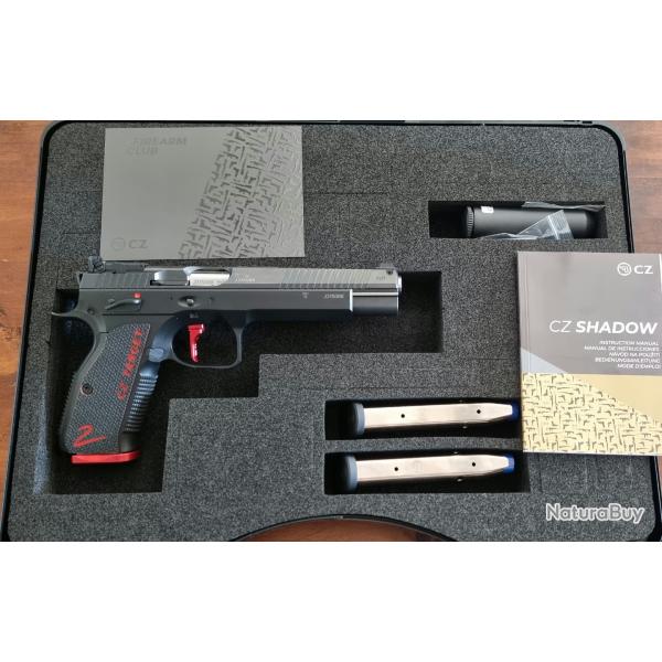 VENDS CZ 75 Shadow 2 TARGET 6" 9x19 SOUS GARANTIE.