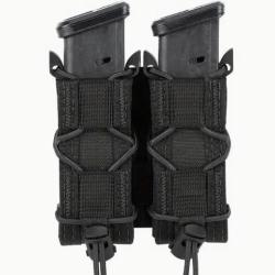 Porte chargeur double tactique -Type Taco - Noir - Pour arme de poing
