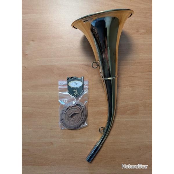 Corne de chasse 40 cm ronde cintr�e � pavillon ELLESS