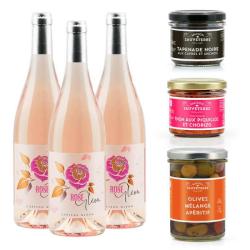 Offre sp&eacute;ciale Les saveurs du Sud - 3 vins ros&eacute;s 2 tartinables et olives - L'offre compl&egrave;te