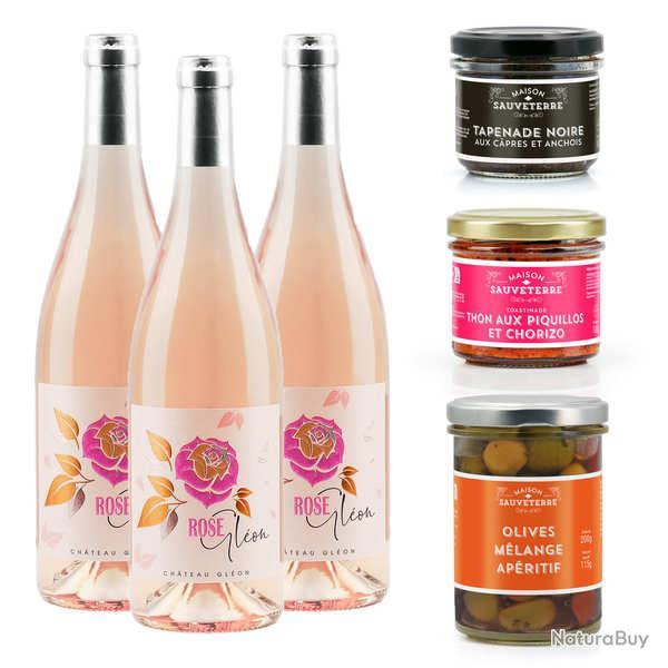 Offre sp�ciale Les saveurs du Sud - 3 vins ros�s 2 tartinables et olives - L'offre compl�te