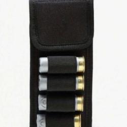 Pochette tactique noire 16 munitions calibre 12 - Livraison gratuite