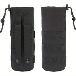 Sacoche porte bouteille-gourde tactique noire - Livraison gratuite