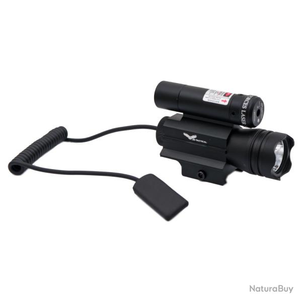 Viseur laser rouge & lampe tactique pour armes