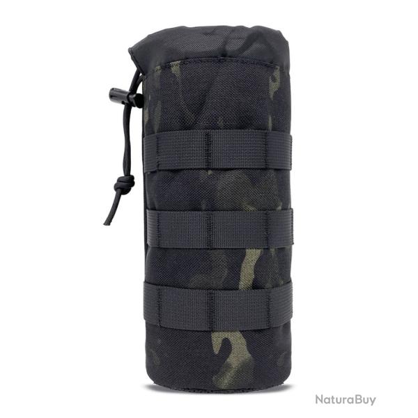 Sacoche porte bouteille-gourde tactique Treillis Noir