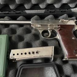 EXCEPTIONNEL PISTOLET WALTHER P38 PROTOTYPE WWII CANON D'ARTILLERIE DE 16,5cm CAL. 9X19