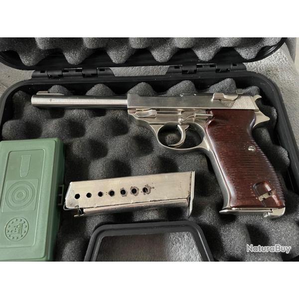 EXCEPTIONNEL PISTOLET WALTHER P38 PROTOTYPE WWII CANON D'ARTILLERIE DE 16,5cm CAL. 9X19