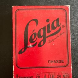 ANCIIENNE BOITE ETCARTOUCHES LEGIA CALIBRE 20