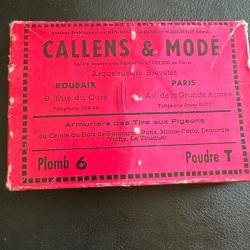 ANCIIENNE BOITE ET CARTOUCHES CALLENS ET MODE CALIBRE 20  3