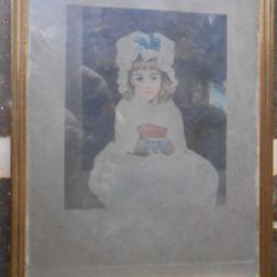 gravure portrait de petite fille
