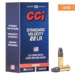 BOITE DE .22LR STANDARD VELOCITY 40 GR X500 - CCI