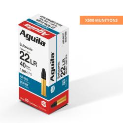 BOITE DE .22LR SUBSONIC SP 40 GR X500 - AGUILA