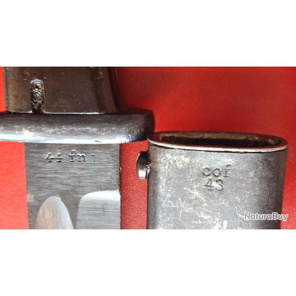Superbe baionnette 84-98, 44 fnj, Alexandre Coppel  Solingen, �tat neuf.