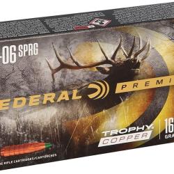 Munitions FEDERAL cal.30-06 trophy copper sprg 165gr 10.7g par 20