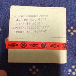 lot de 250 amorces BERDAN DYNAMIC NOBEL  4.5 mm small pistol (4521)