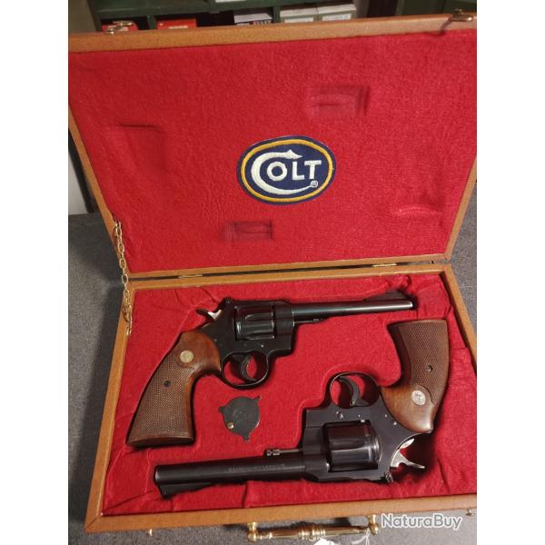 Rare coffret revolvers Colt Officer Match 22Lr et 38sp