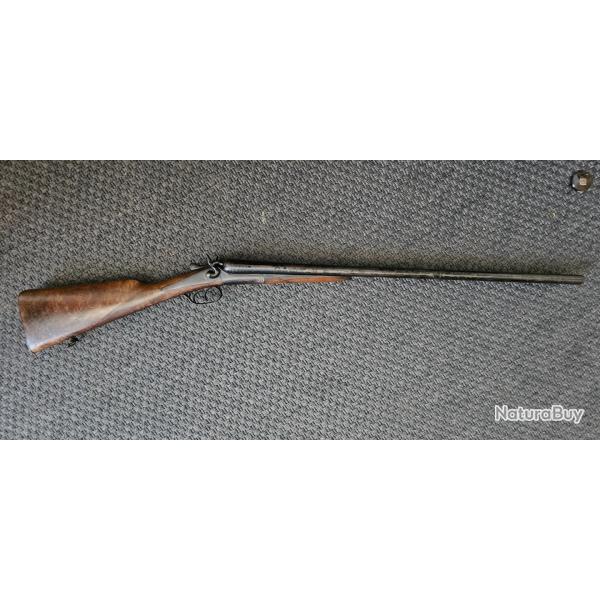 ANCIEN FUSIL DE CHASSE A CHIEN JUXTAPOSE RONCHARD-CIZERON CALIBRE 12/65