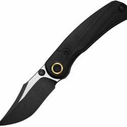 Couteau Kizer Pioneer ZX Lame Acier 14C28N SW Manche G10 Noir Liner Lock KIZXFK03M1