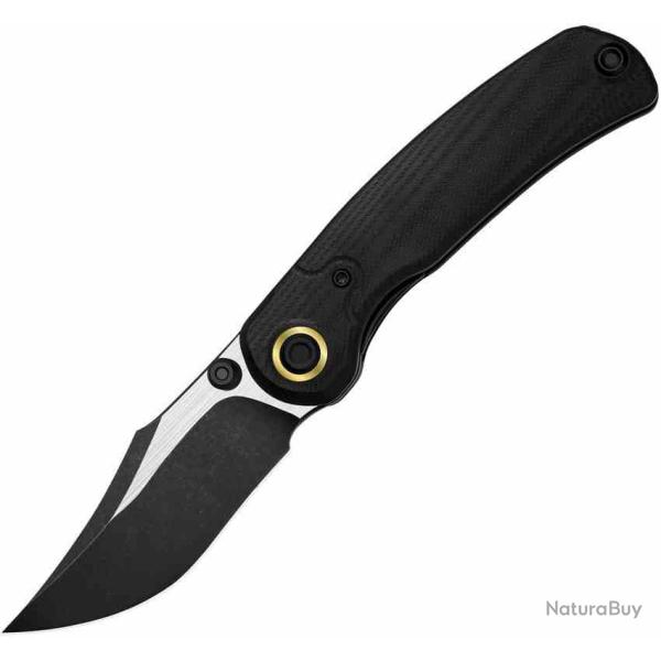 Couteau Kizer Pioneer ZX Lame Acier 14C28N SW Manche G10 Noir Liner Lock KIZXFK03M1