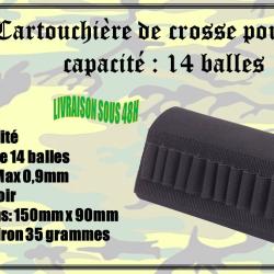 Cartouchi&egrave;re de crosse pour fusil de capacit&eacute; de 14 balles