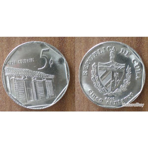 Cuba 5 Centavos 2002 Piece Peso Pesos Centavo