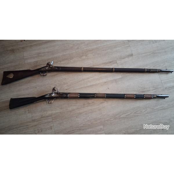 Fusil a silex , deux fusils (1 Euro ) sans reserves