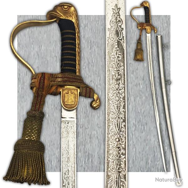 RARISSIME SABRE BLUCHER R�PUBLIQUE ARABE UNIE HORSTER SOLINGEN XX ORIGINAL