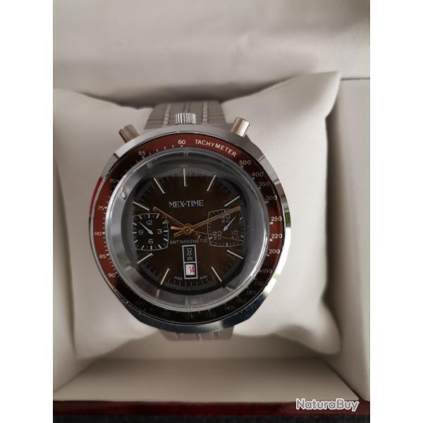 Montre Mex-Time vintage type bullhead antimagn�tique m�canique