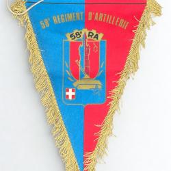(107.003) Fanion du 58&egrave; R&eacute;giment d'Artillerie