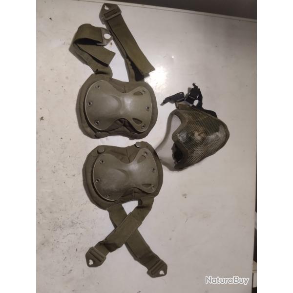 Grille de protection+ genouill�res airsoft