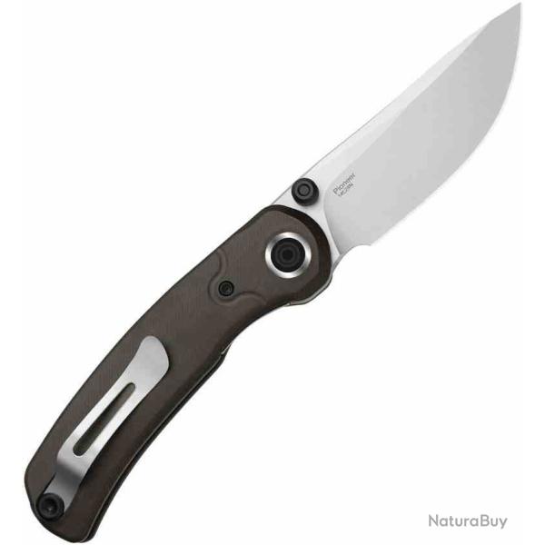 Couteau Kizer Pioneer ZX Lame Acier 14C28N SW Manche Richlite Liner Lock KIZXFK03M3