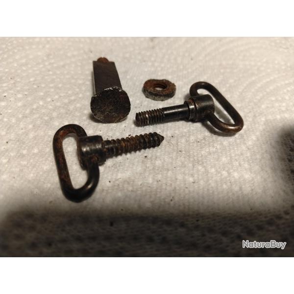 Renfort de crosse Mauser 98 k et boucles  pour bretelle