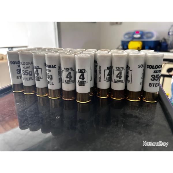 Lot de cartouche acier solognac xl 100 35g n.4